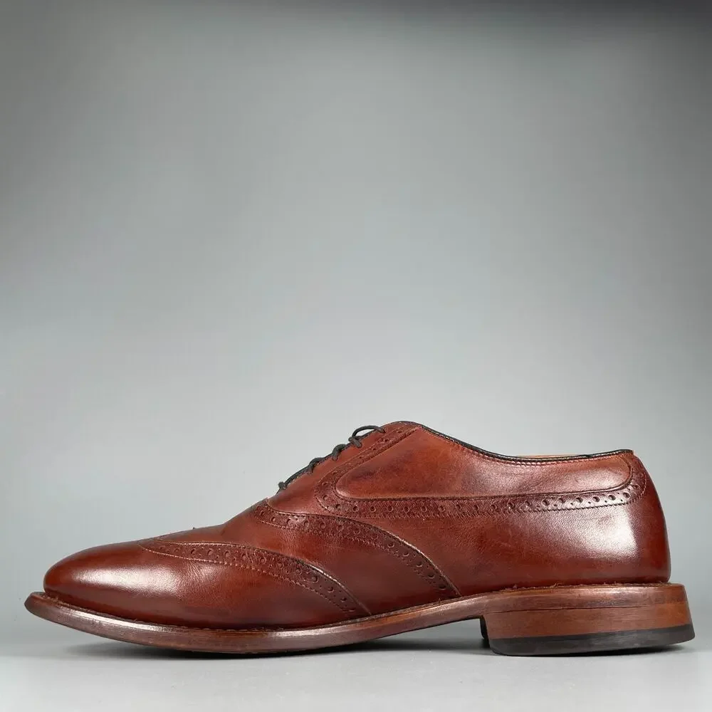 Amputee Right Allen Edmonds Birmingham Mens 10D BrownLeather Wingtip Oxford Shoe